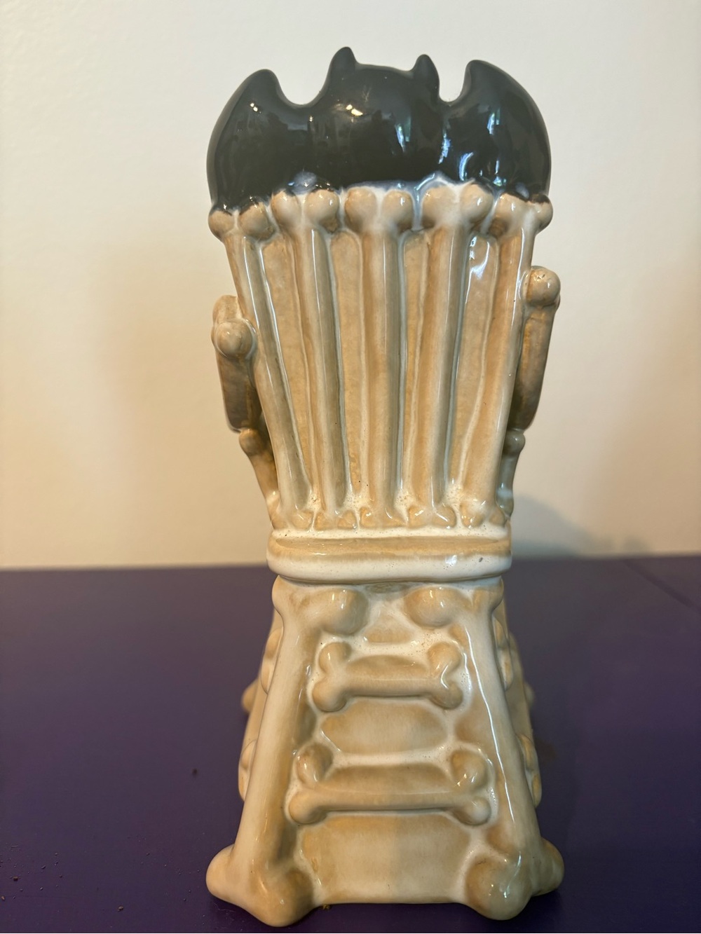Yankee Candle Halloween Skull Candy Bowl in Black and Orange - Picture 3 of 4